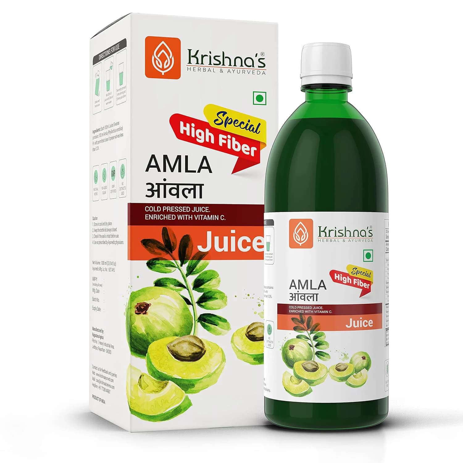 Buy Krishna's Amla Juice Online - OLRAA Indian Snacks