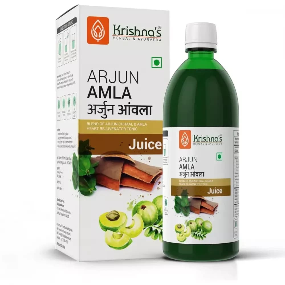Buy Krishna's Arjun Amla Juice Online - OLRAA Indian Snacks