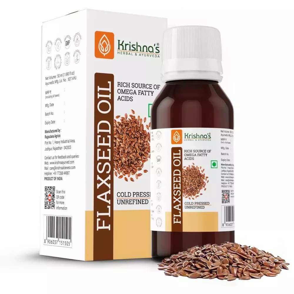 Buy Krishna's Flax Seed Oil Online - OLRAA Indian Snacks