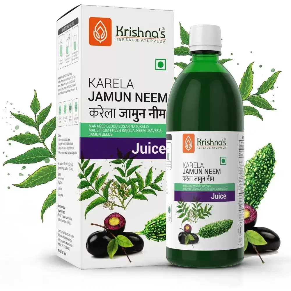 Buy Krishna's Karela Jamun Neem Mix Juice Online - OLRAA Indian Snacks