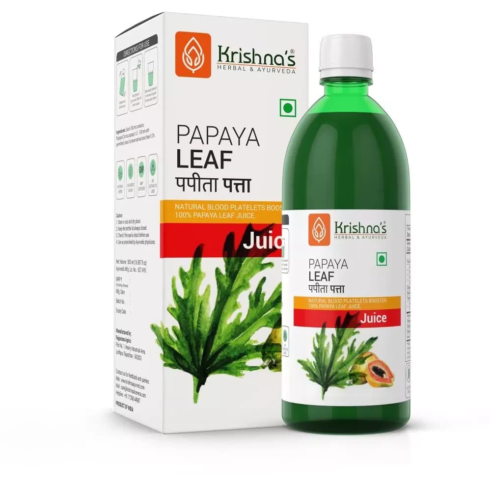 Buy Krishna's Papaya Leaf Juice Online - OLRAA Indian Snacks