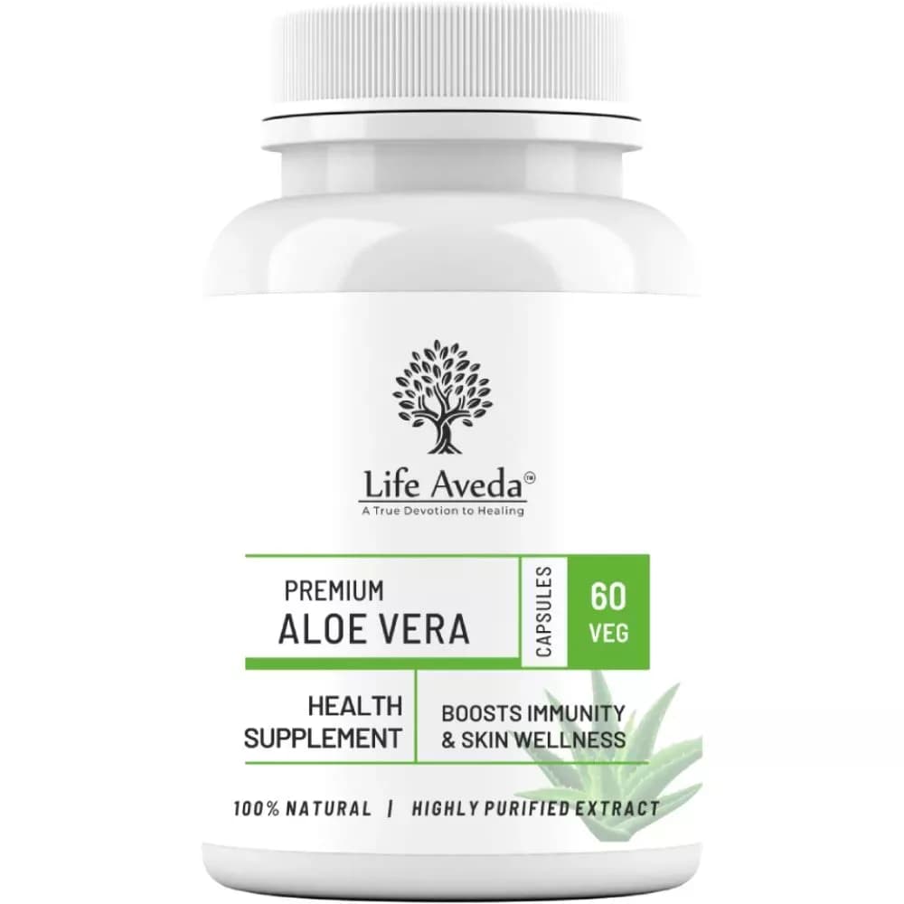 Buy Life Aveda Aloevera Capsules Online - OLRAA Indian Snacks