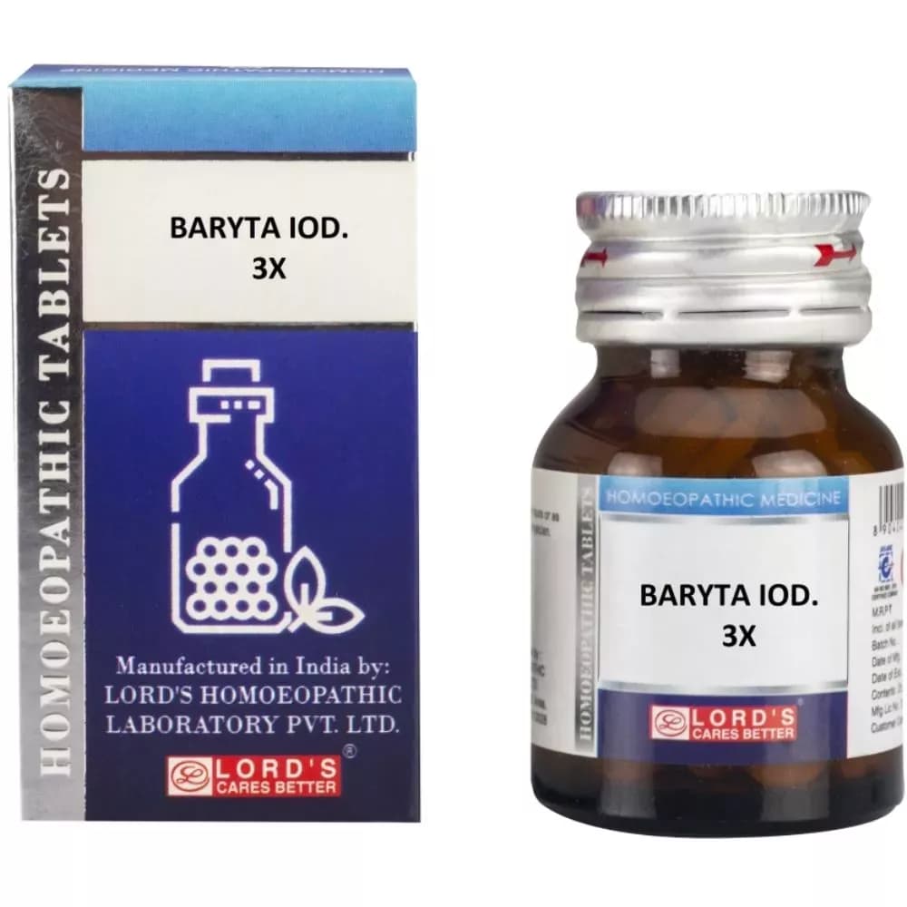 Buy Lord's Baryta Iod Trituration Tablet 3X Online - OLRAA Indian Snacks