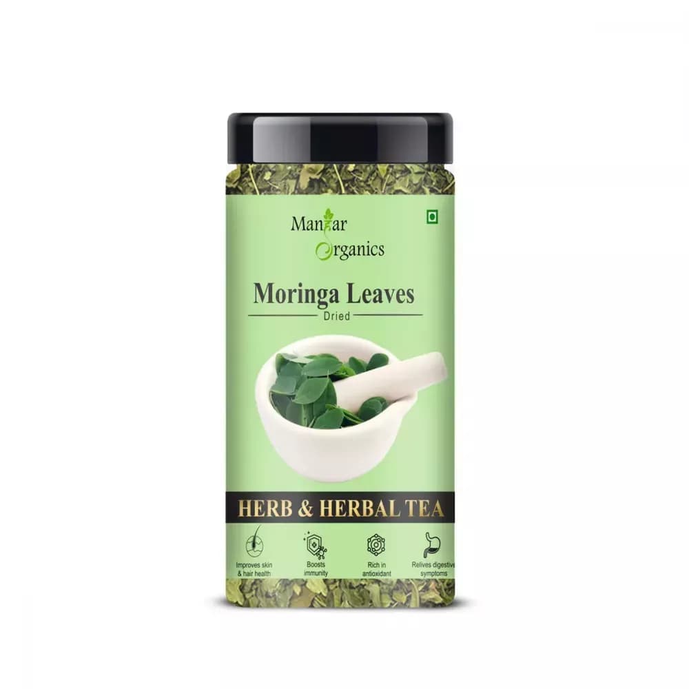 Buy Manhar Organics Dried Moringa Leaves Online - OLRAA Indian Snacks