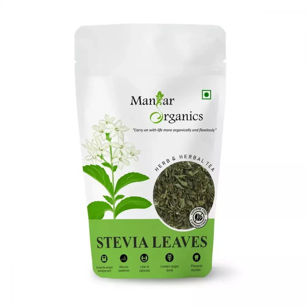 Buy Manhar Organics Dried Stevia Leaves Online - OLRAA Indian Snacks