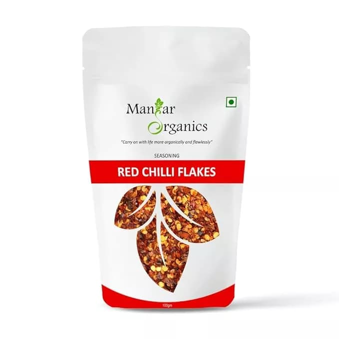 Buy Manhar Organics Red Chilly Flakes Seasoning Online - OLRAA Indian Snacks