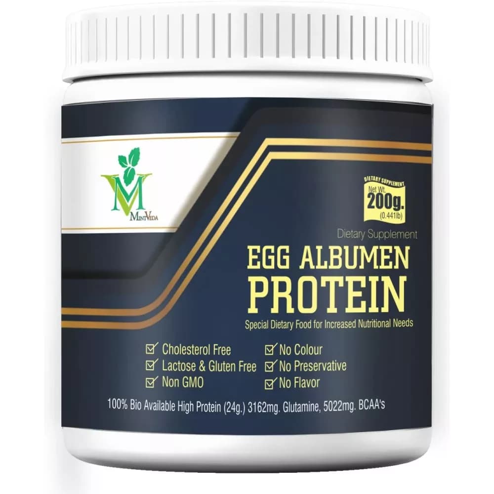 Buy Mint Veda Egg Albumen Protein Powder Online - OLRAA Indian Snacks