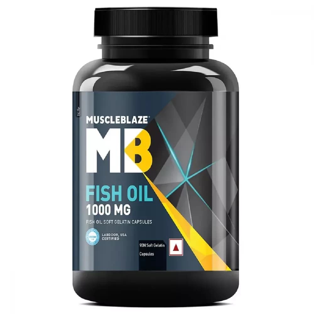 Buy Muscleblaze Fish Oil 1000 Mg Capsule Online - OLRAA Indian Snacks