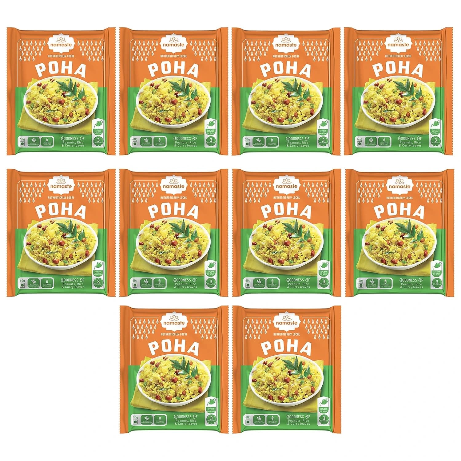 Buy NAMASTE CHAI Breakfast Poha Instant Online - OLRAA Indian Snacks