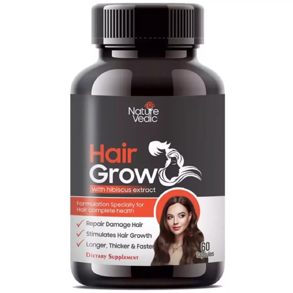 Buy Nature Vedic Hair Grow Capsules Online - OLRAA Indian Snacks
