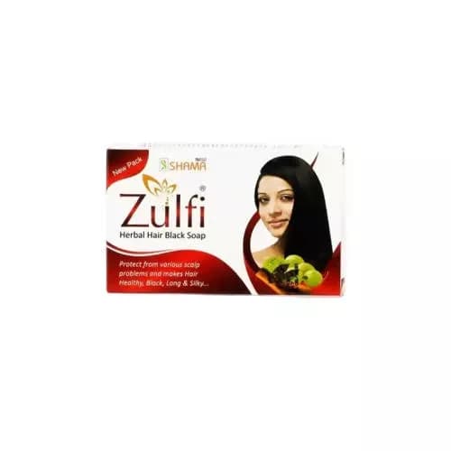 Buy New Shama Zulfi Herbal Hair Black Soap Online - OLRAA Indian Snacks