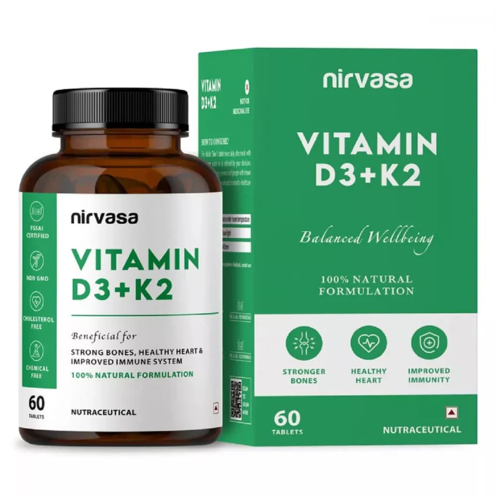 Buy Nirvasa Vitamin D3 K2 Tablets Online - OLRAA Indian Snacks