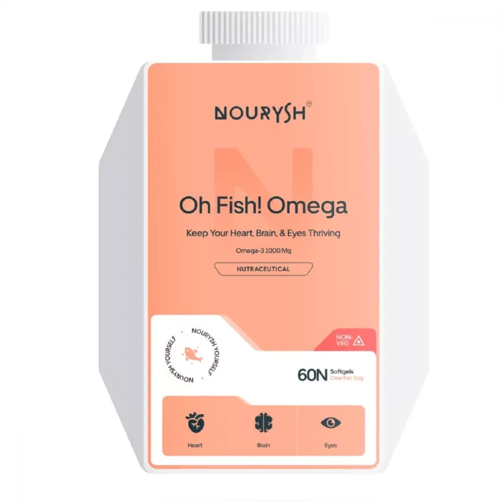 Buy Nourysh Oh Fish Omega Softgel Online - OLRAA Indian Snacks