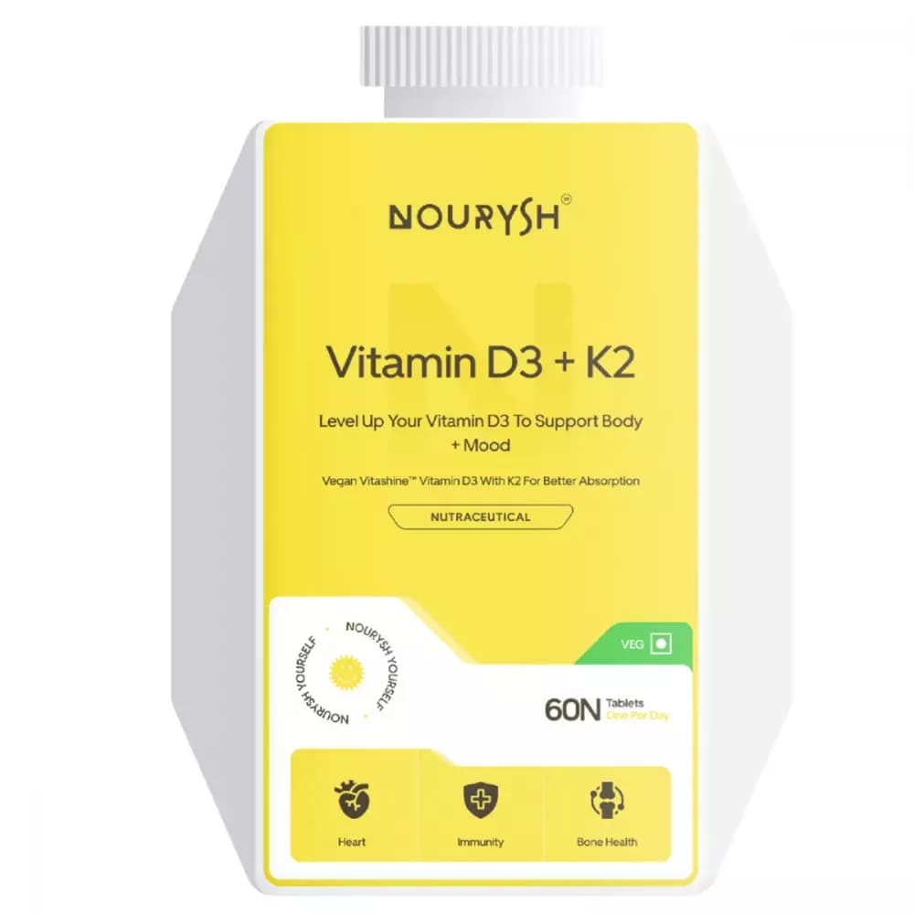 Buy Nourysh Vitamin D3 + K2  Tablet Online - OLRAA Indian Snacks