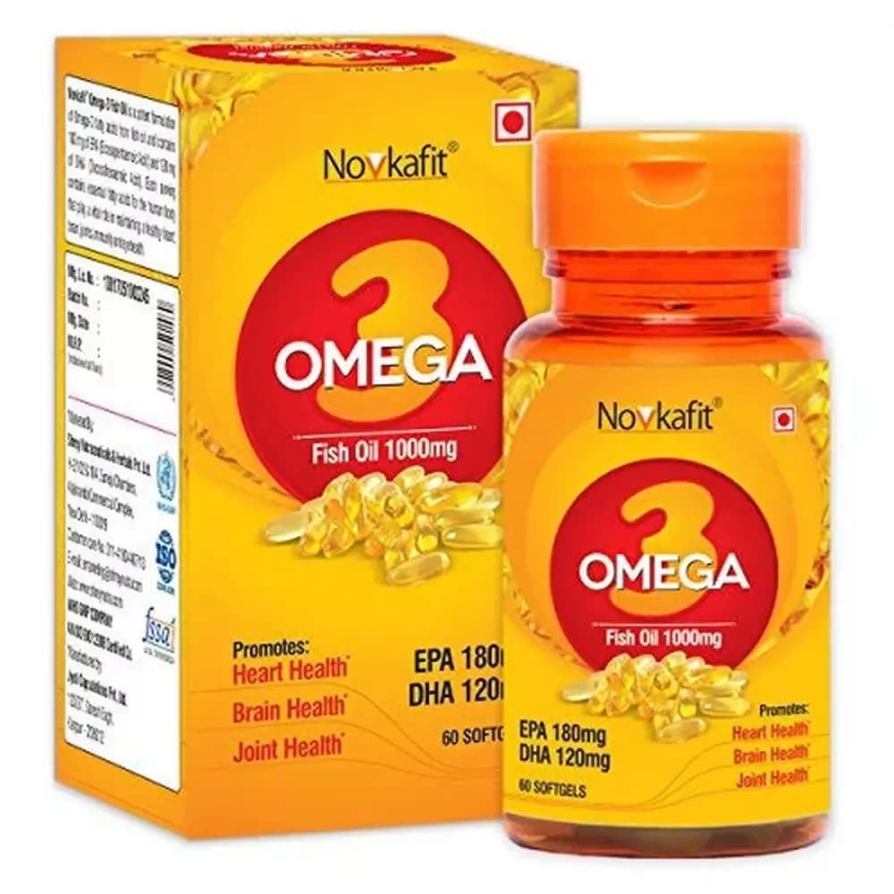 Buy Novkafit Omega-3 Fish Oil Softgels Online - OLRAA Indian Snacks