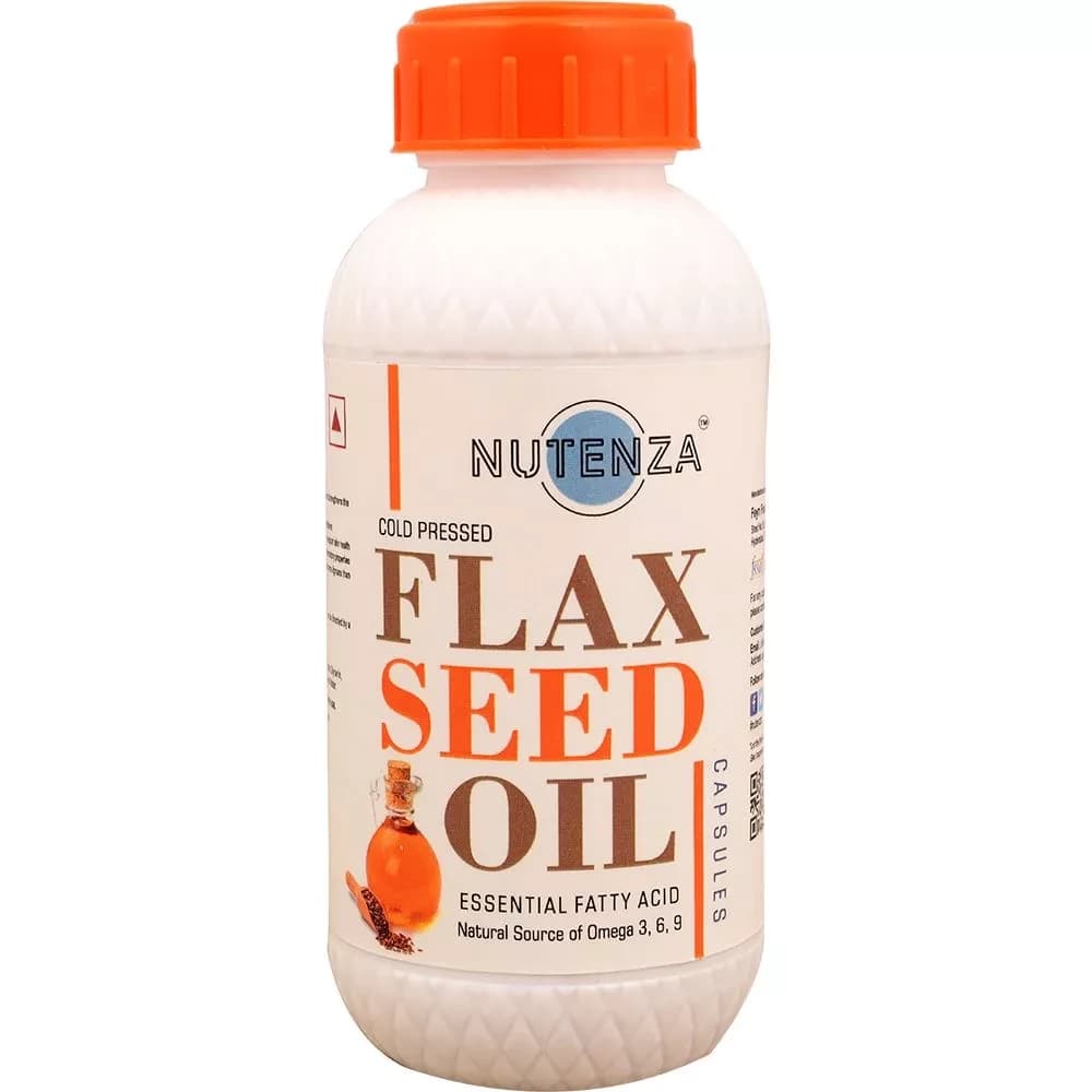 Buy Nutenza Flax Seed Oil Capsules Online - OLRAA Indian Snacks