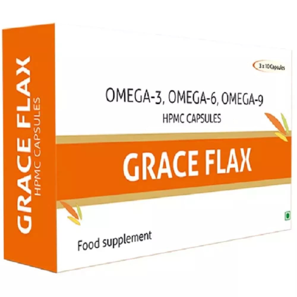 Buy Nutra Grace Flax Capsules Online - OLRAA Indian Snacks