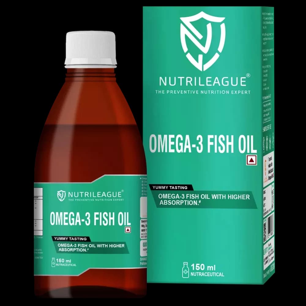 Buy Nutrileague Omega-3 Fish Oil Syrup  Online - OLRAA Indian Snacks