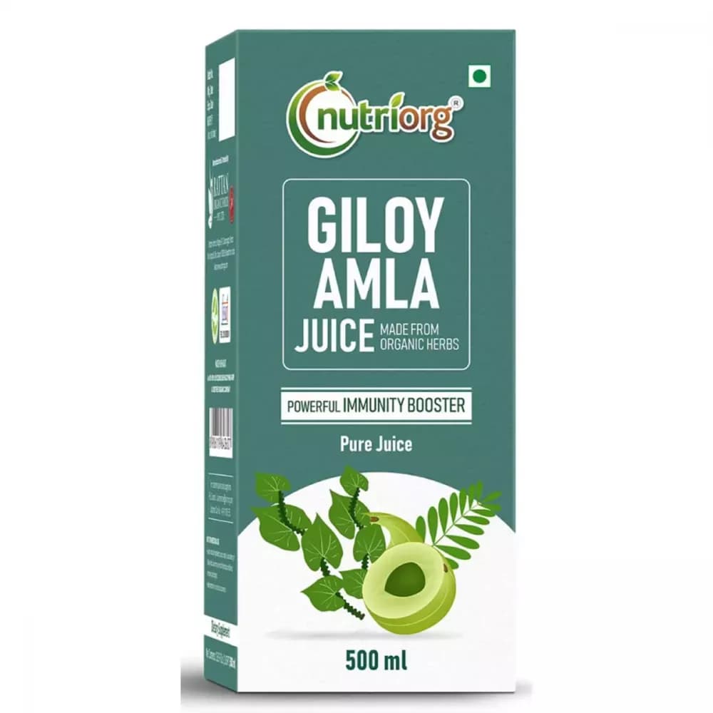 Buy Nutriorg Amla Giloy Juice Online - OLRAA Indian Snacks