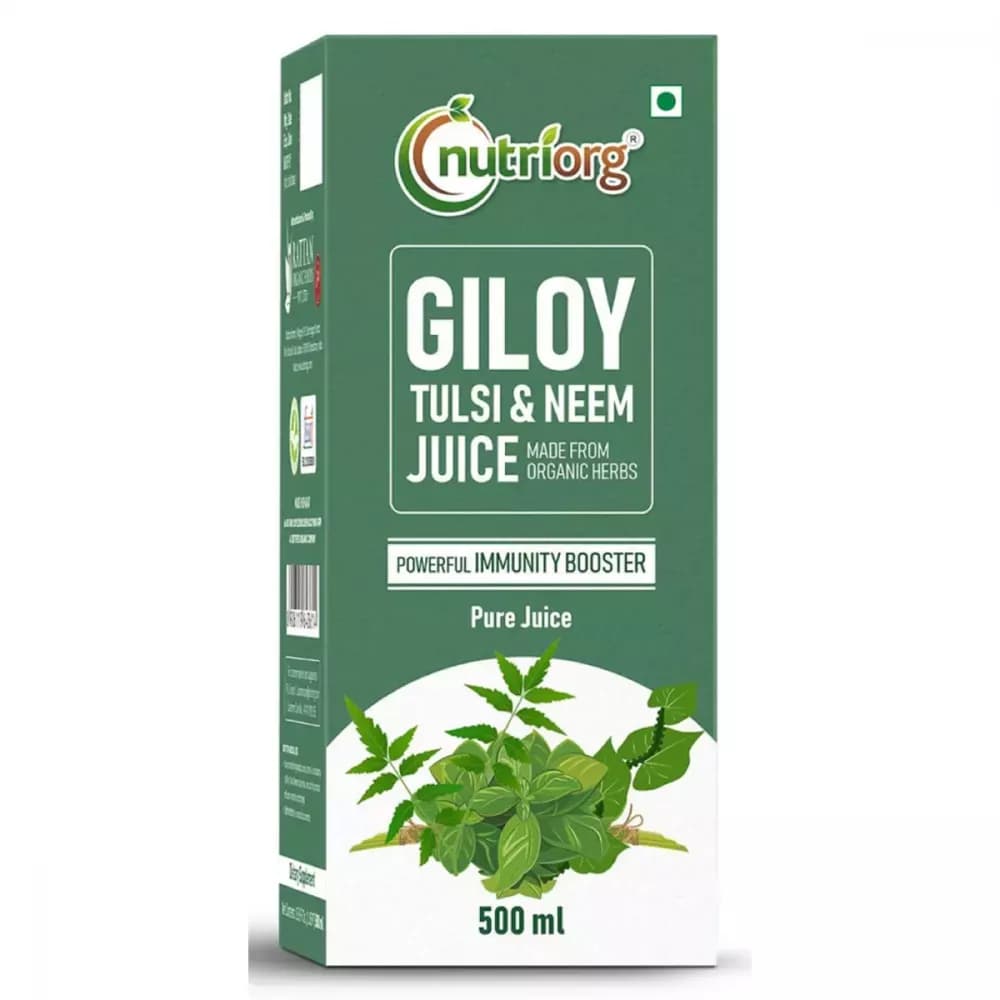 Buy Nutriorg Giloy Tulsi Neem Juice Online - OLRAA Indian Snacks