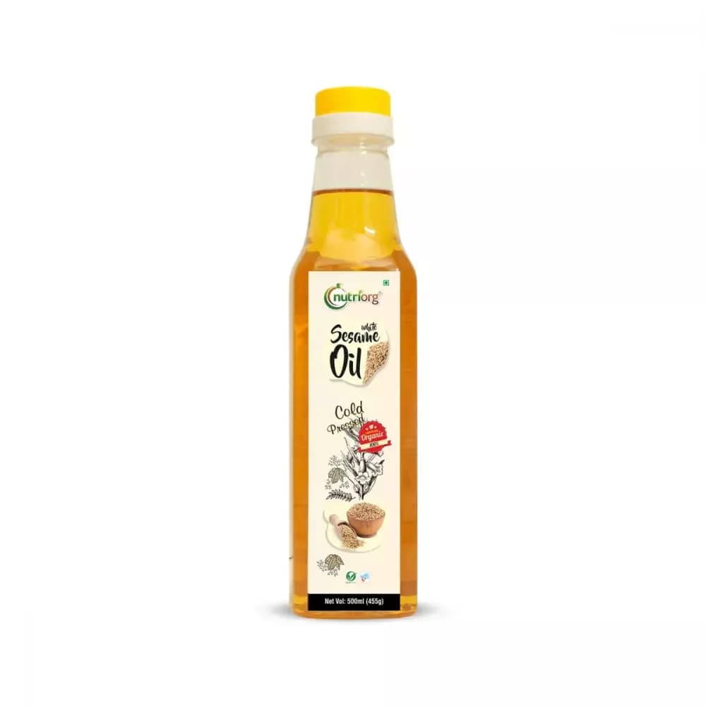 Buy Nutriorg White Sesame Oil Online - OLRAA Indian Snacks