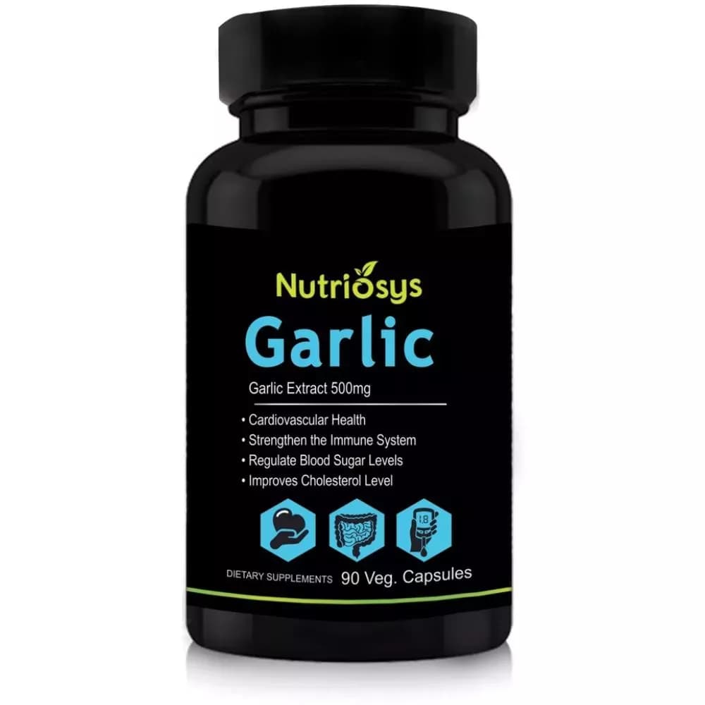 Buy Nutriosys Garlic 500 Mg Veg Capsule Online - OLRAA Indian Snacks