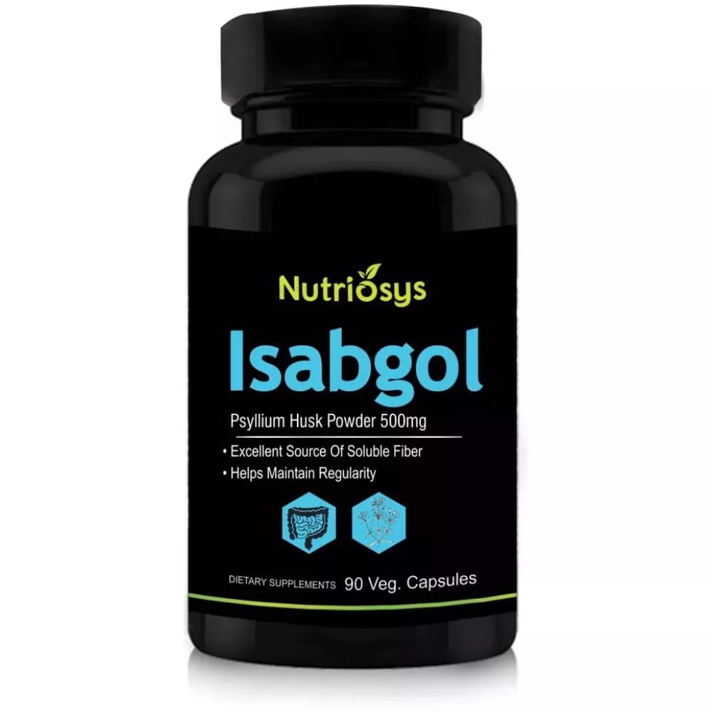 Buy Nutriosys Isabgol 500 Mg Veg Capsule Online - OLRAA Indian Snacks