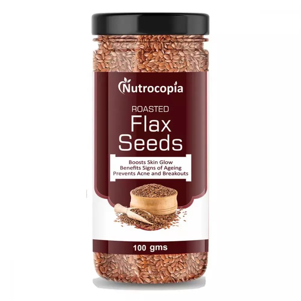 Buy Nutrocopia Roasted Flax Seeds Online - OLRAA Indian Snacks