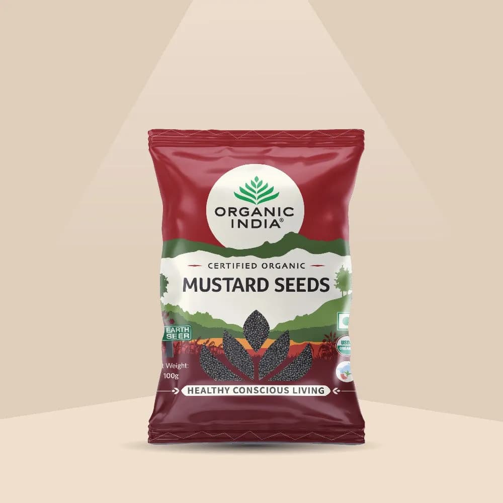 Buy ORGANIC INDIA Mustard Seeds Online - OLRAA Indian Snacks