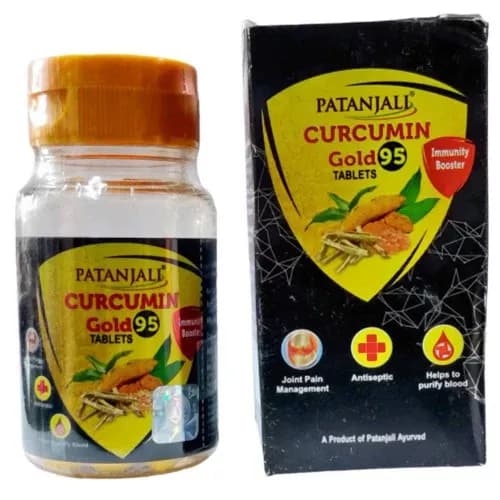 Buy Patanjali Curcumin Gold 95 Tablet Online - OLRAA Indian Snacks