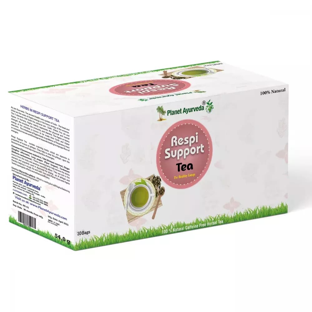 Buy Planet Ayurveda Respi Support Tea Online - OLRAA Indian Snacks