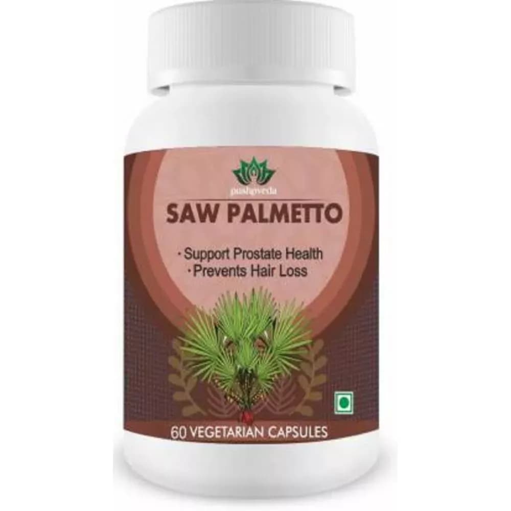 Buy Pushpveda Saw Palmetto Capsule  Online - OLRAA Indian Snacks