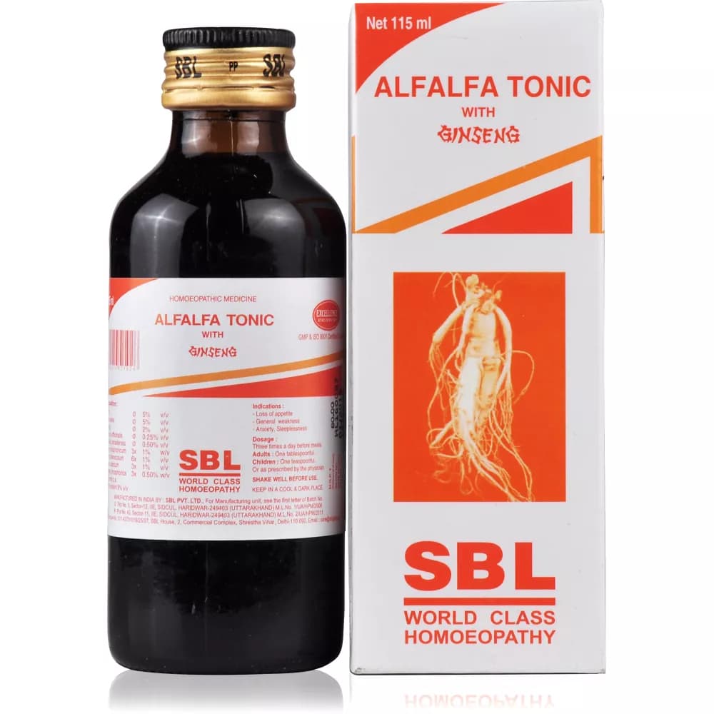 Buy SBL Alfalfa Tonic with Ginseng Online - OLRAA Indian Snacks