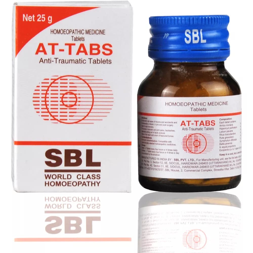 Buy SBL AT-Tabs Ant- Traumatic Tablet Online - OLRAA Indian Snacks