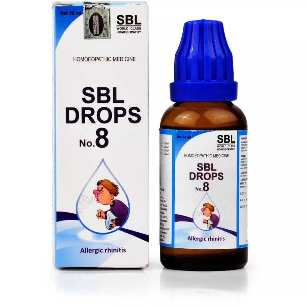 Buy SBL Drops No.8 For Allergic Rhinitis Online - OLRAA Indian Snacks