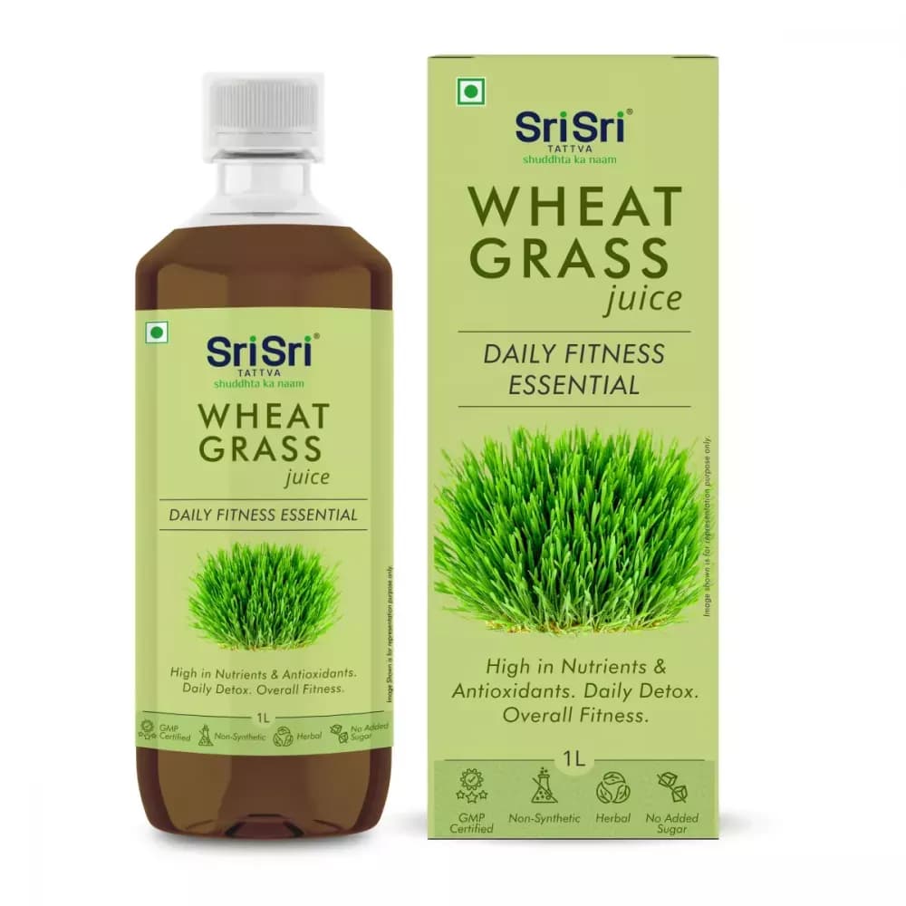 Buy Sri Sri Tattva Wheat Grass Juice Online - OLRAA Indian Snacks