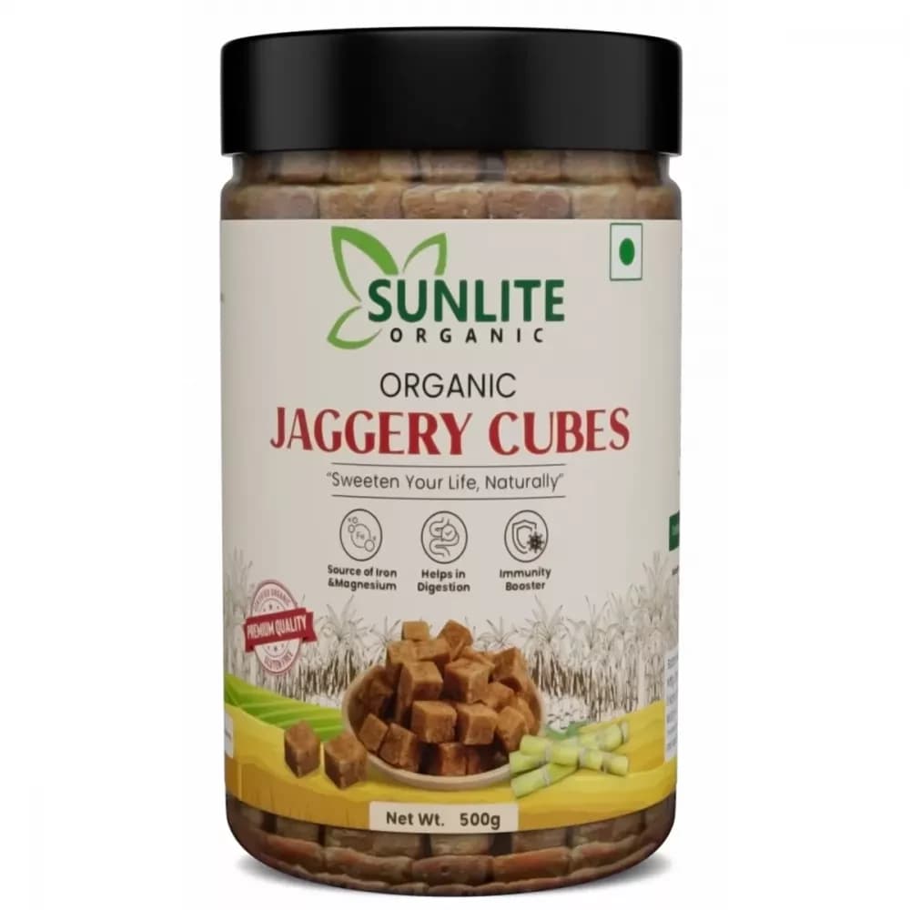 Buy Sunlite Organic Jaggery Cubes Online - OLRAA Indian Snacks