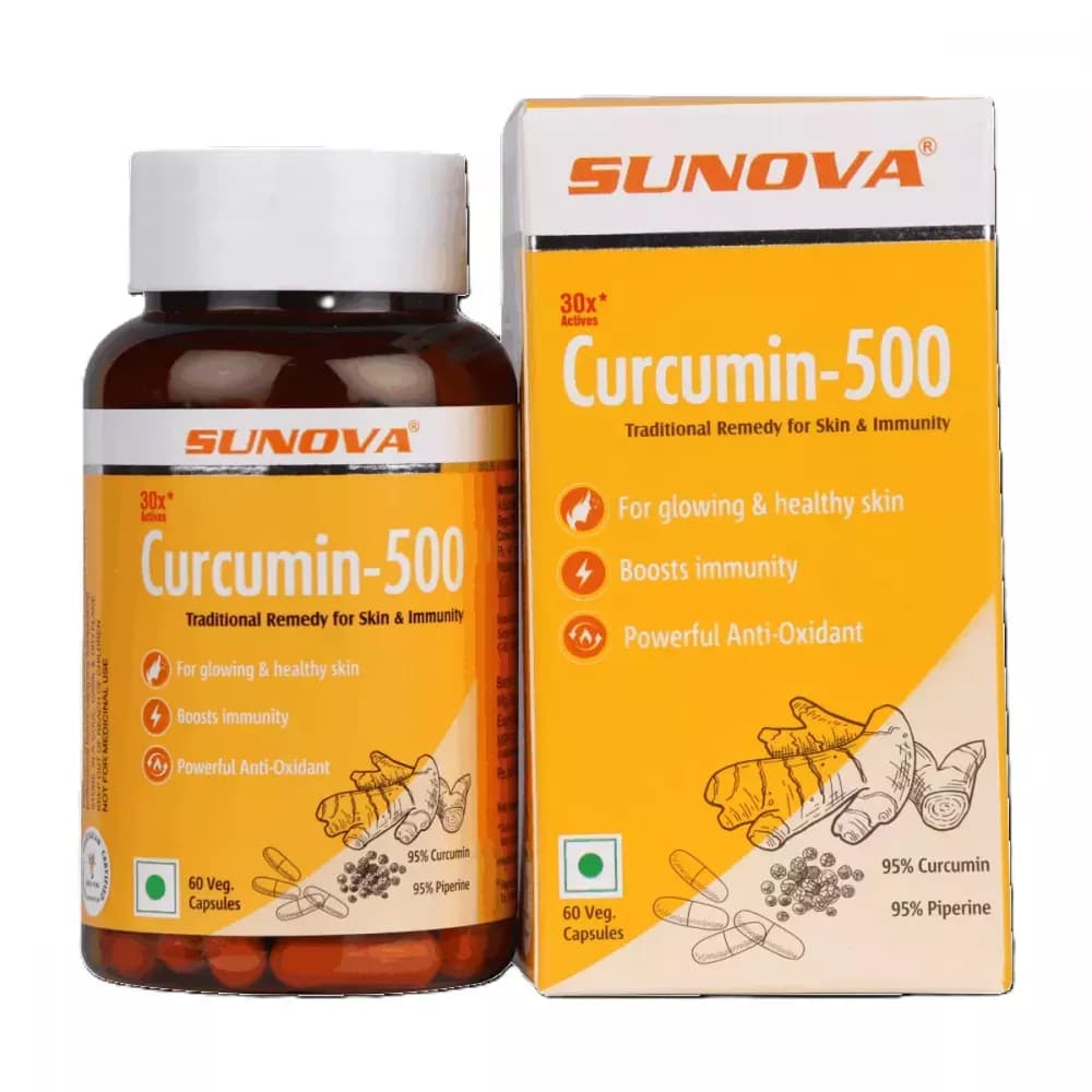 Buy Sunova Curcumin 500 Capsules Online - OLRAA Indian Snacks