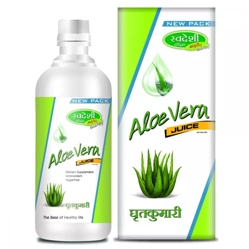 Buy Swadeshi Ayurved Aloevera Juice Online - OLRAA Indian Snacks