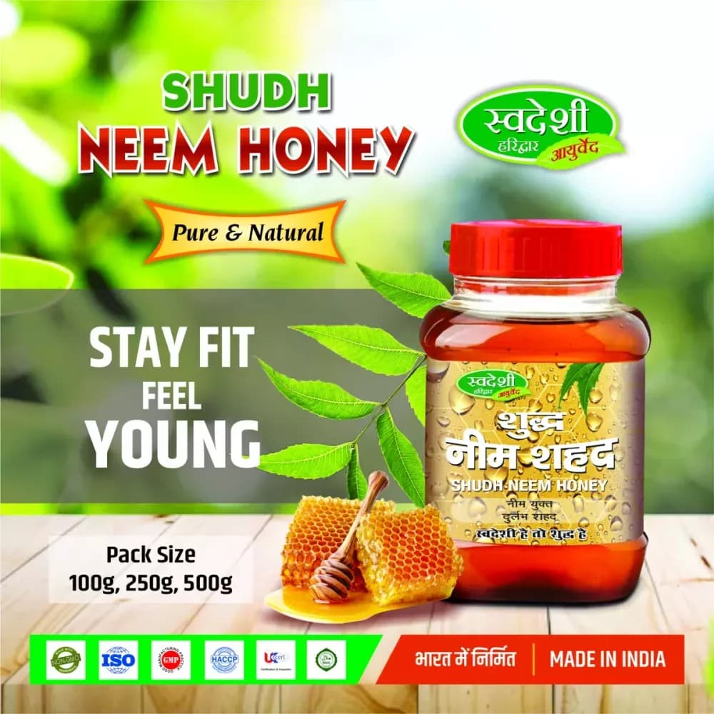 Buy Swadeshi Ayurved Shudh Neem Honey  Online - OLRAA Indian Snacks