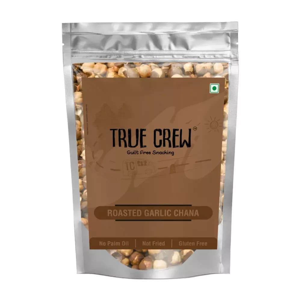 Buy True Crew Roasted Garlic Chana Online - OLRAA Indian Snacks