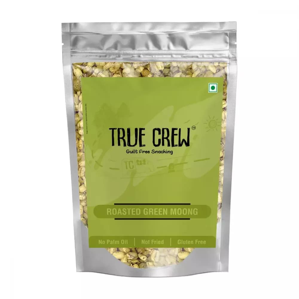 Buy True Crew Roasted Green Moong Online - OLRAA Indian Snacks
