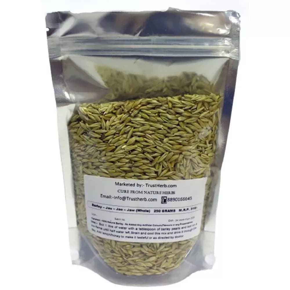 Buy TrustHerb Barley - Jau - Jao - Jaw Whole Online - OLRAA Indian Snacks