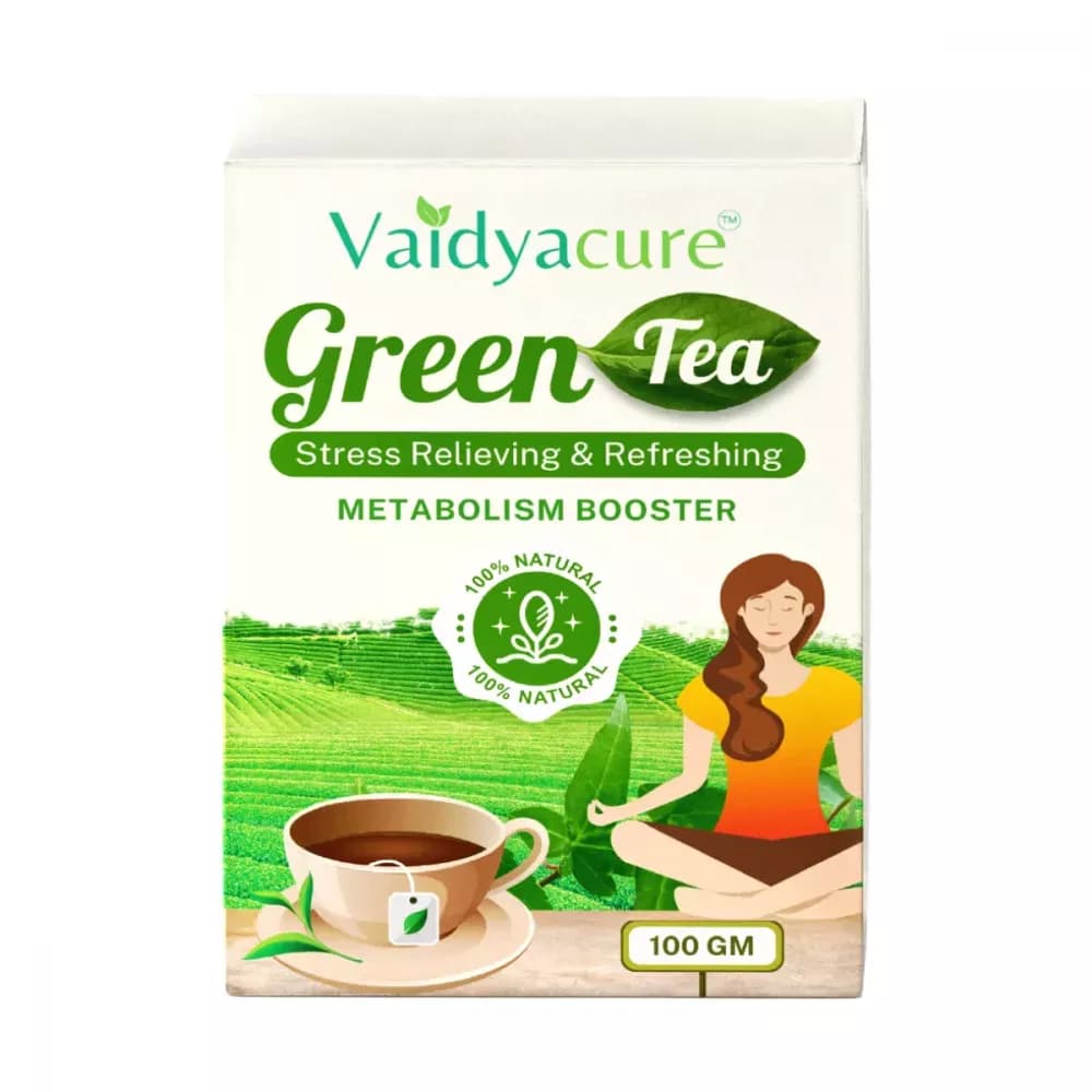 Buy Vaidyacure Green Tea Powder Online - OLRAA Indian Snacks