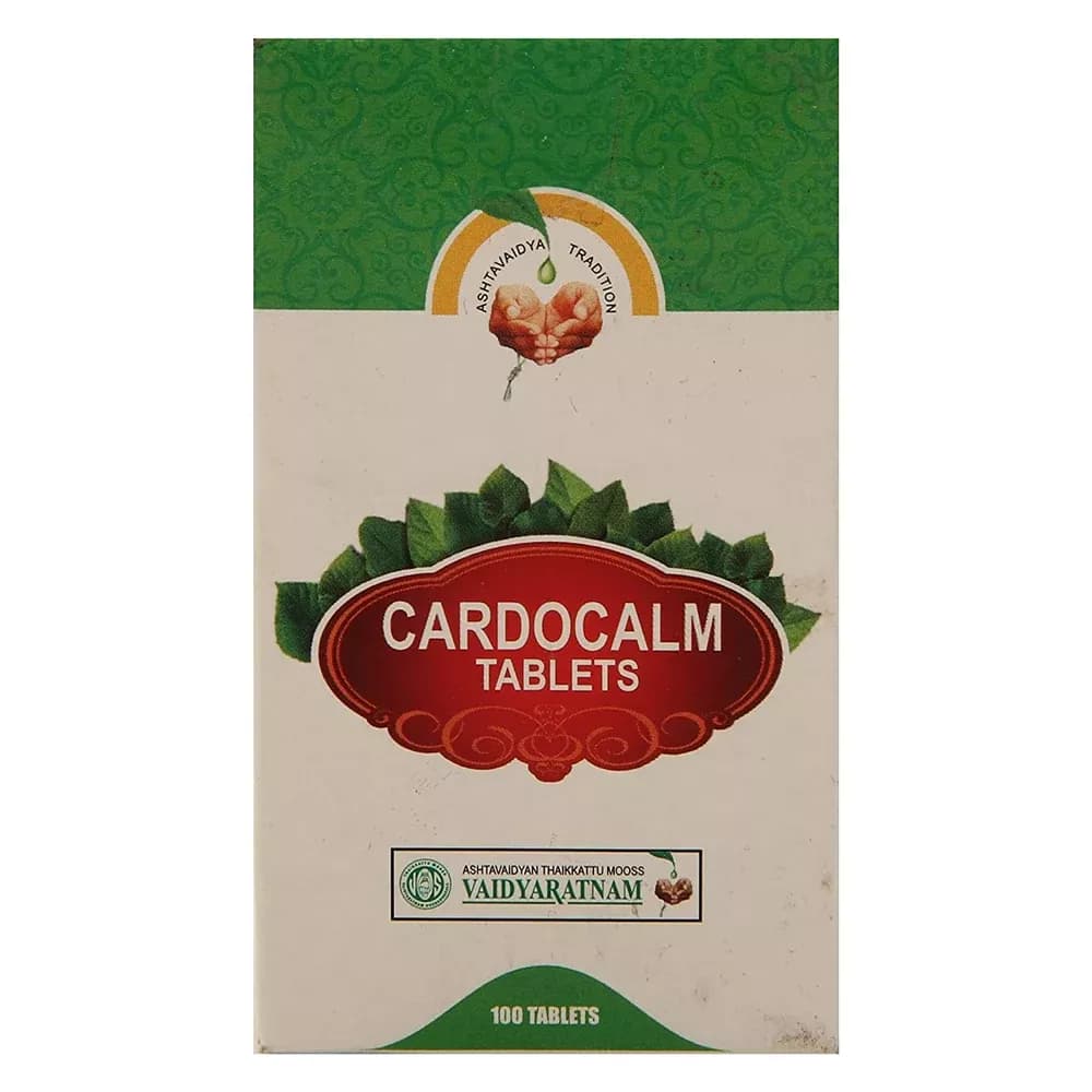 Buy Vaidyaratnam Cardocalm Tablet Online - OLRAA Indian Snacks