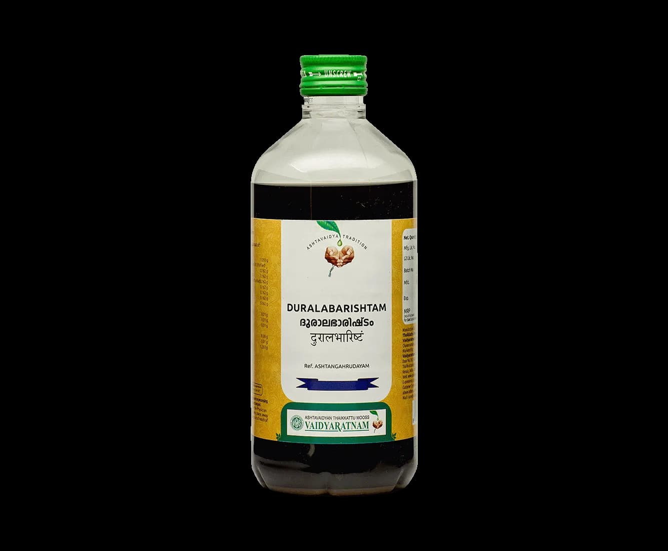 Buy Vaidyaratnam Duralabharishtam Online - OLRAA Indian Snacks