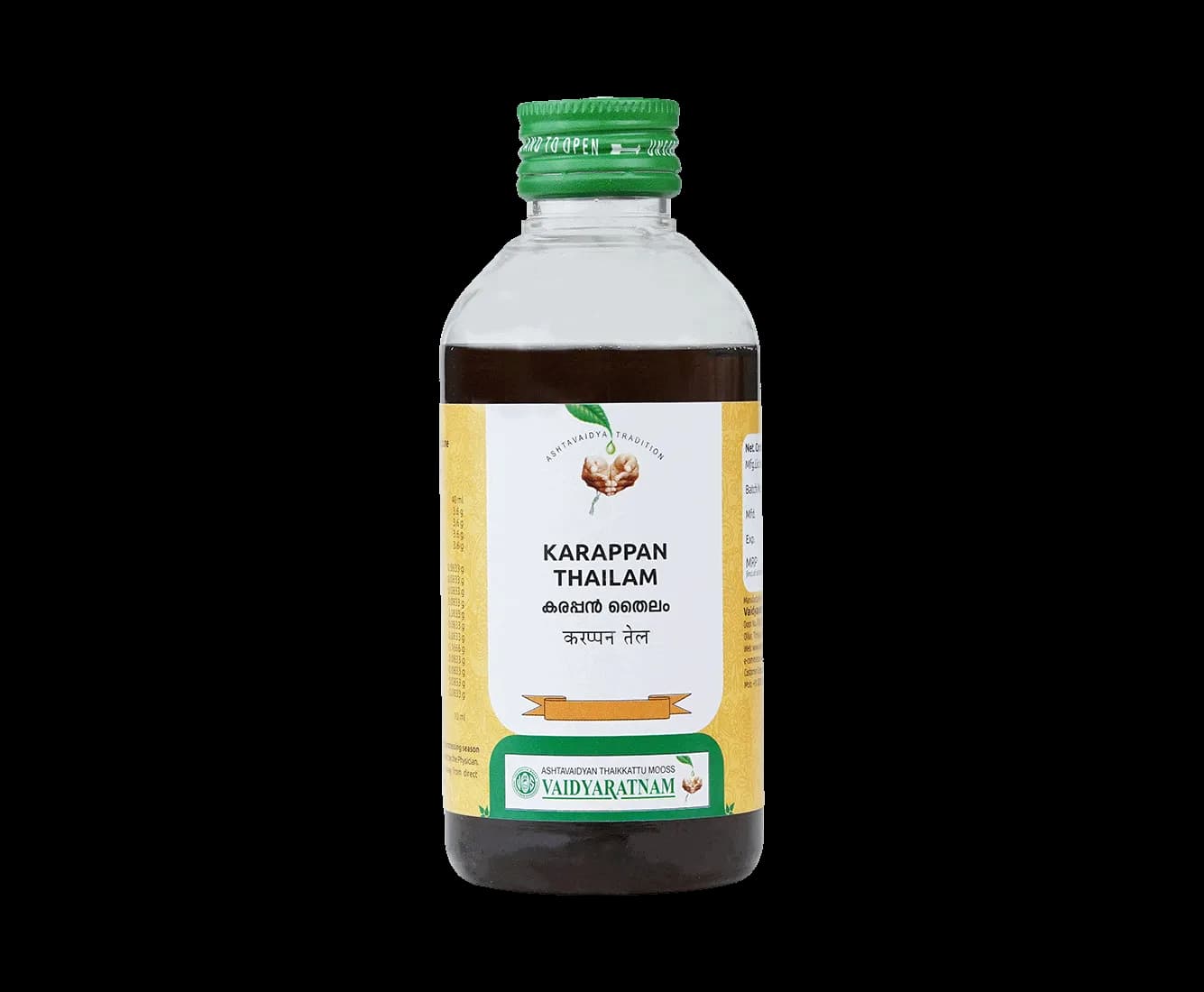 Buy Vaidyaratnam Karappan Thailam Online - OLRAA Indian Snacks