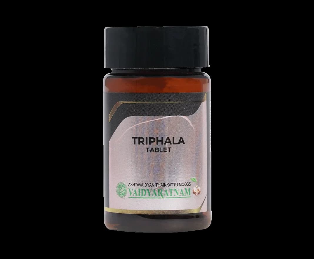 Buy Vaidyaratnam Triphala Tablet Online - OLRAA Indian Snacks