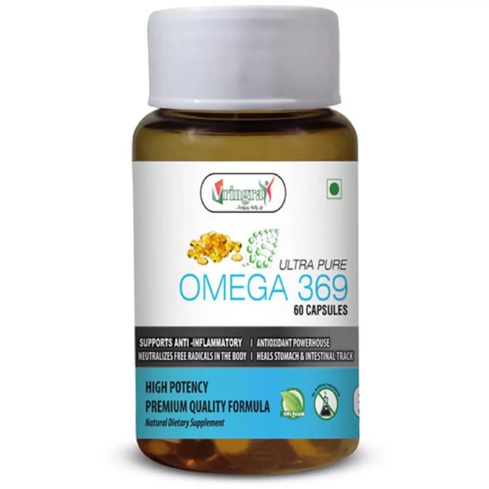 Buy Vringra World Class Omega Capsules-Omega 369 Capsules Online - OLRAA Indian Snacks
