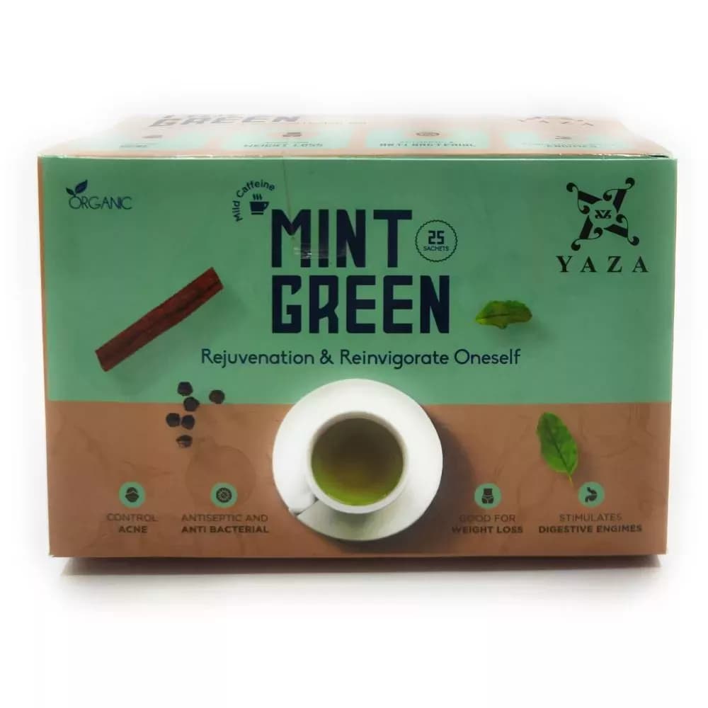 Buy Yaza Mint Green Tea Online - OLRAA Indian Snacks